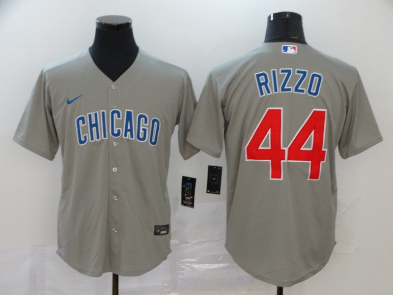 Cubs 44 Anthony Rizzo Gray 2020 Nike Cool Base Jersey