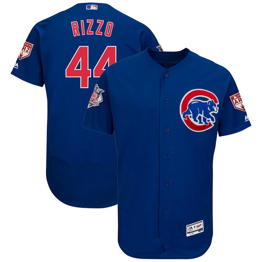 Cubs 44 Anthony Rizzo Royal 2019 Spring Training Flexbase Jersey