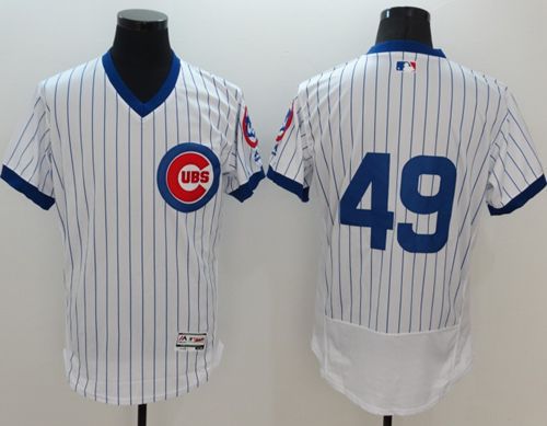 Cubs 49 Jake Arrieta White Flexbase Authentic Collection Cooperstown Stitched MLB Jersey