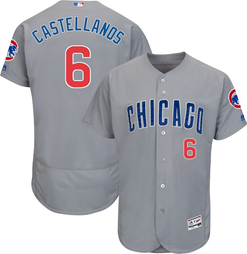 Cubs 6 Nick Castellanos Gray Flexbase Jersey