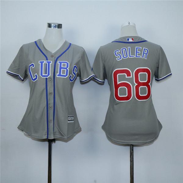 Cubs 68 Jorge Soler Gray Women Jersey