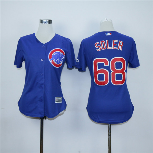 Cubs 68 Jorge Soler Royal Women Cool Base Jersey