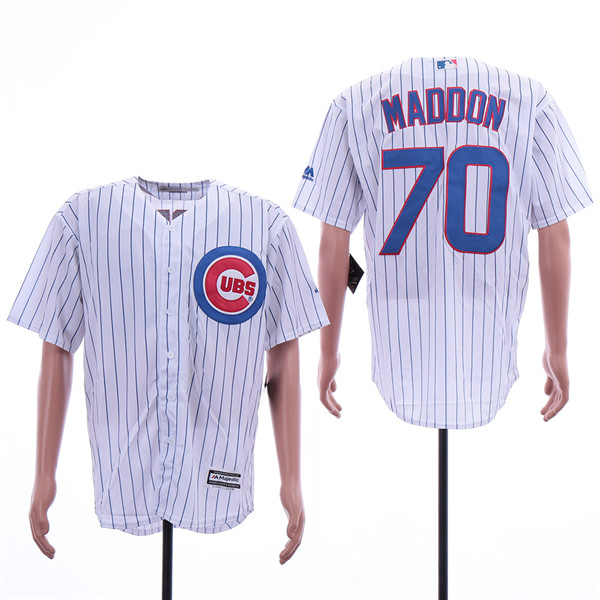 Cubs 70 Joe Maddon White Cool Base Jersey