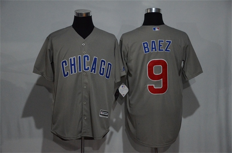 Cubs 9 Javier Baez Grey Flexbase Authentic Collection MLB Jersey