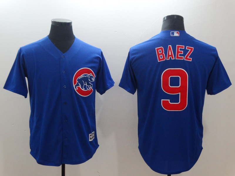 Cubs 9 Javier Baez Royal Throwback Cool Base Jersey