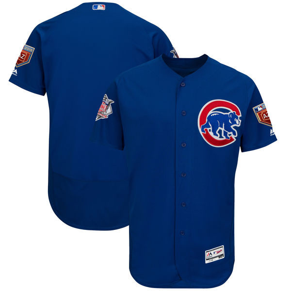 Cubs Blank Royal 2018 Spring Training Flexbase Jersey