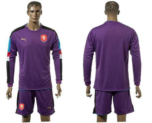 Czech Blank Purple Goalkeeper Long Sleeves Soccer Country Jersey
