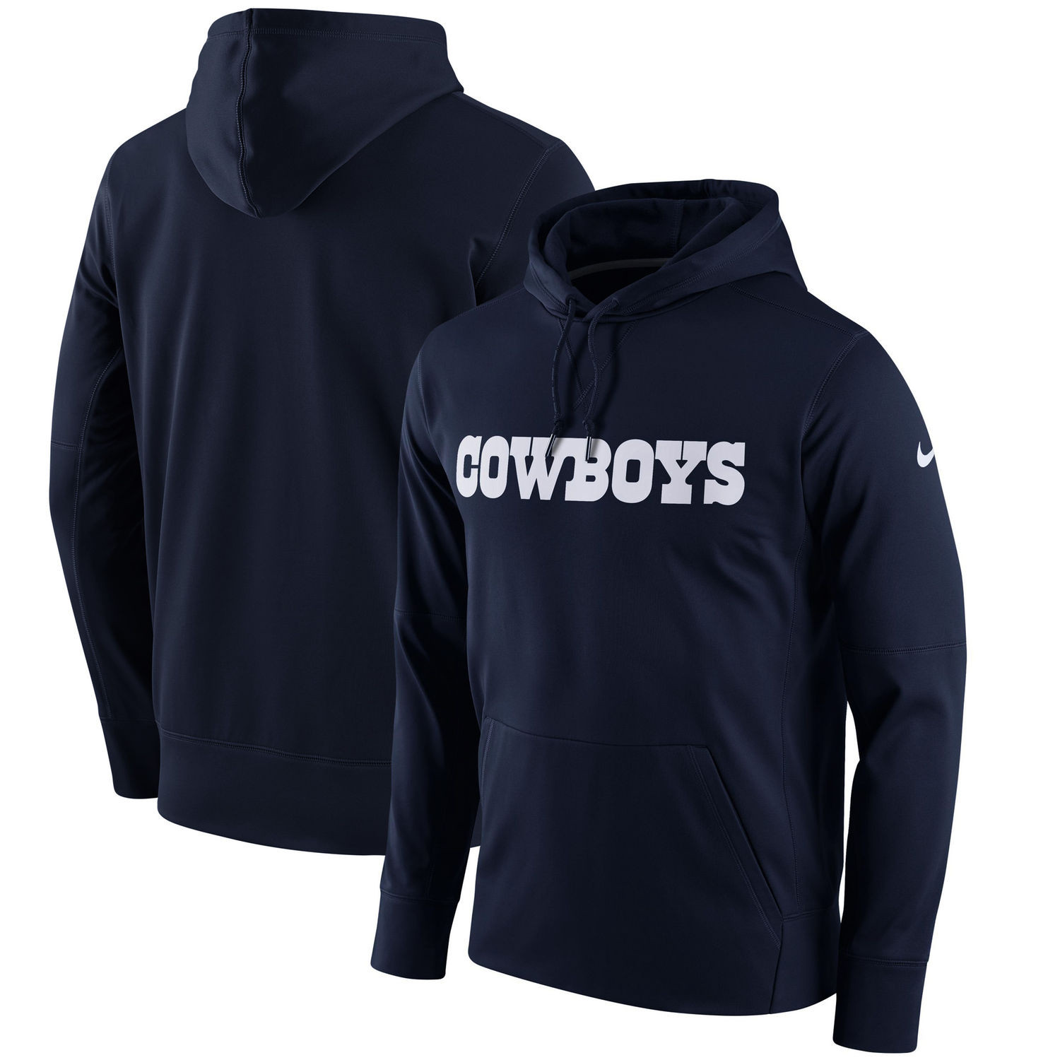 Dallas Cowboys  Circuit Wordmark Essential Performance Pullover Hoodie Navy