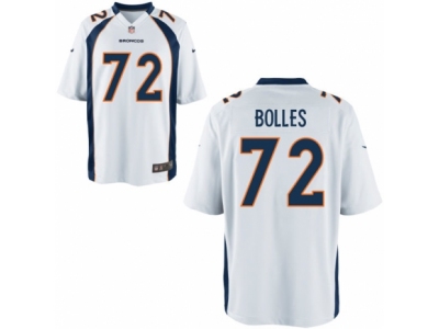 Denver Broncos 72 Garett Bolles  White 2017 Draft Pick Game Jersey