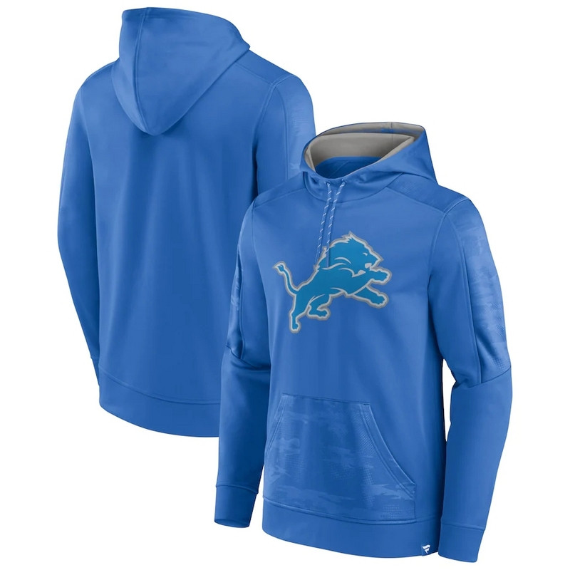 Detroit Lions Fanatics Branded On The Ball Pullover Hoodie Blue