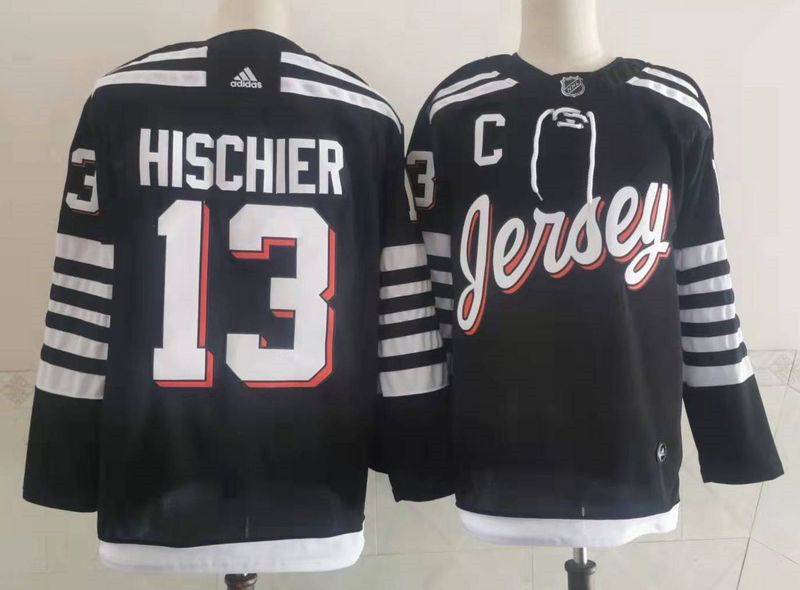 Devils 13 Nico Hischier Black 2022 Alternate Adidas Jersey