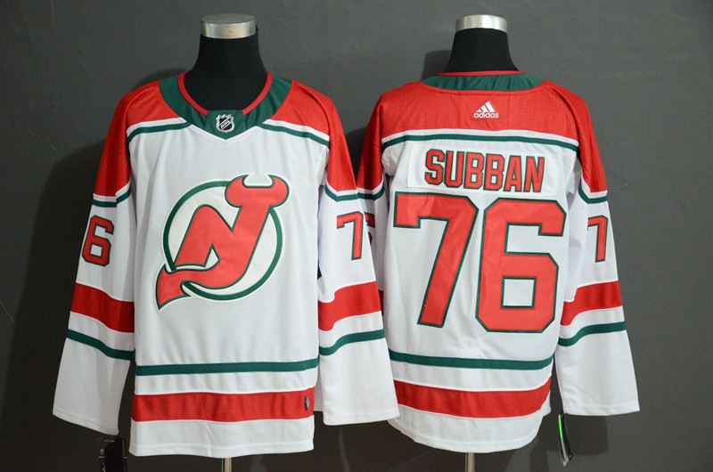 Devils 76 P.K. Subban White Adidas Jersey