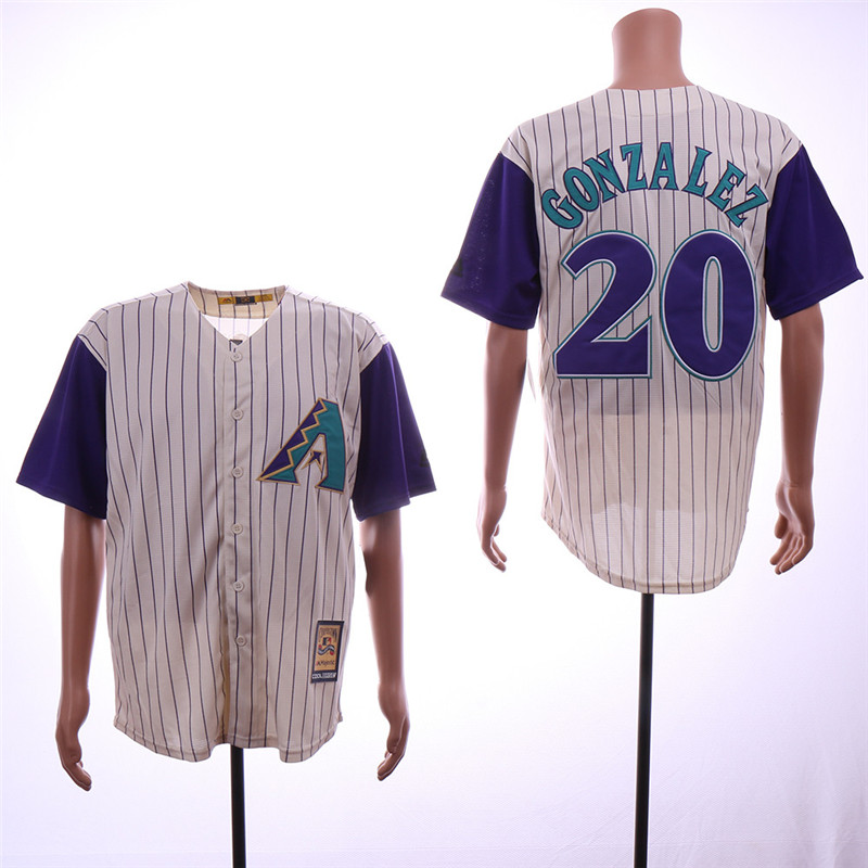 Diamondbacks 20 Luis Gonzalez Cream Cooperstown Collection Jersey