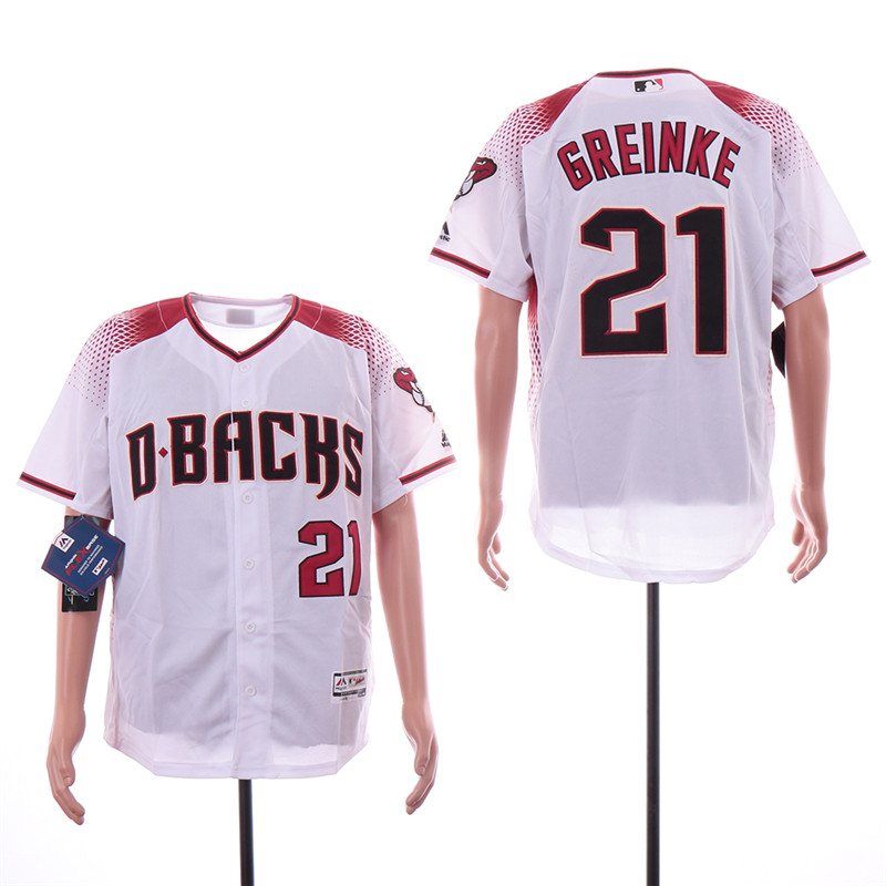 Diamondbacks 21 Zack Greinke White Flexbase Jersey