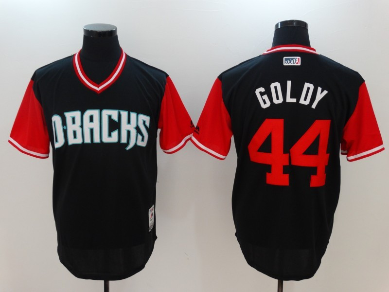 Diamondbacks 44 Paul Goldschmidt Goldy Majestic Black 2017 Players Weekend Jersey