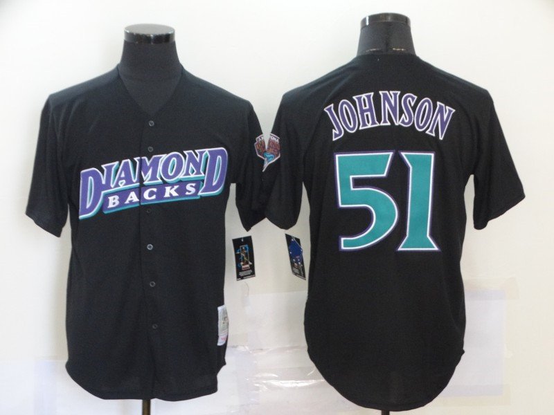 Diamondbacks 51 Randy Johnson Black Cooperstown Collection Jersey