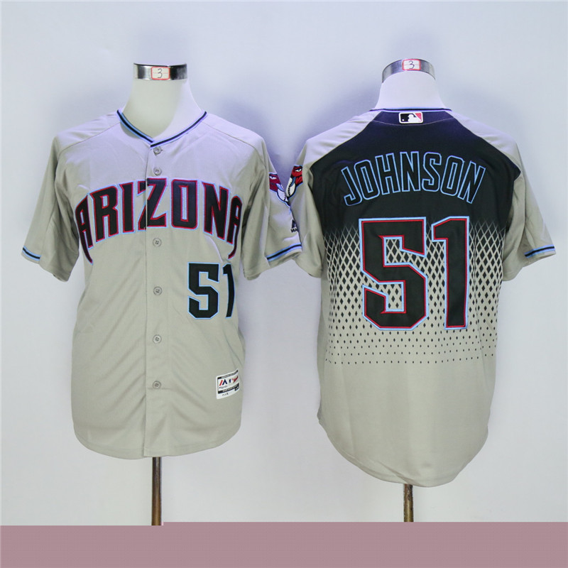 Diamondbacks 51 Randy Johnson Gray Teal Flexbase Jersey