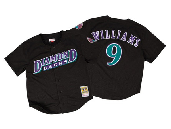 Diamondbacks 9 Matt Williams Black Mitchell & Ness Jersey