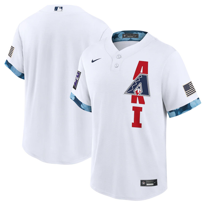 Diamondbacks Blank White Nike 2021 MLB All Star Cool Base Jersey