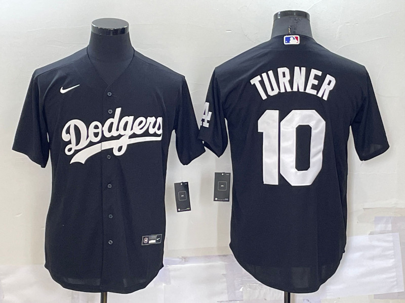 Dodgers 10 Justin Turner Black Nike Turn Back The Clock Cool Base Jersey