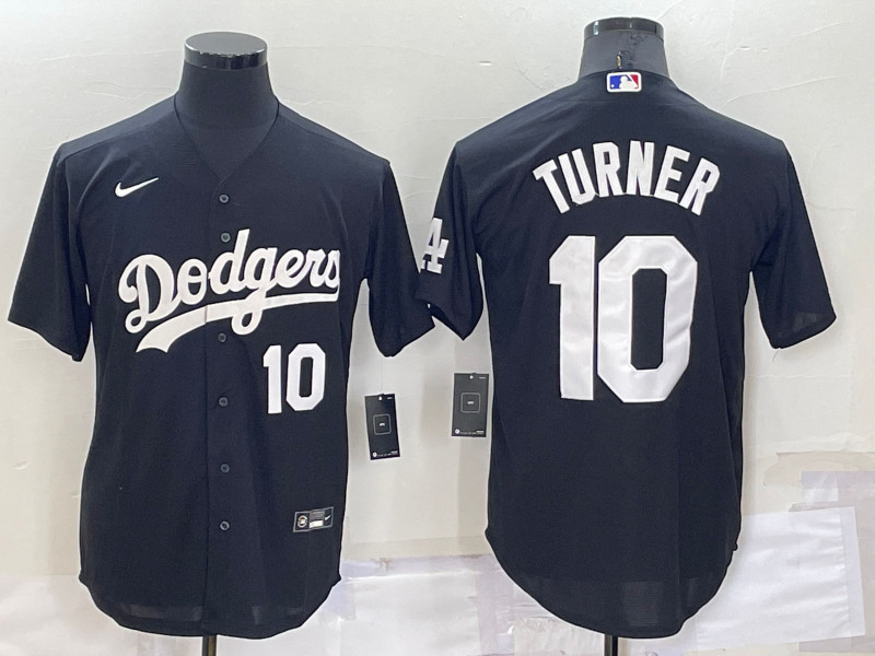 Dodgers 10 Justin Turner Black Nike Turn Back The Clock Cool Base Jerseys