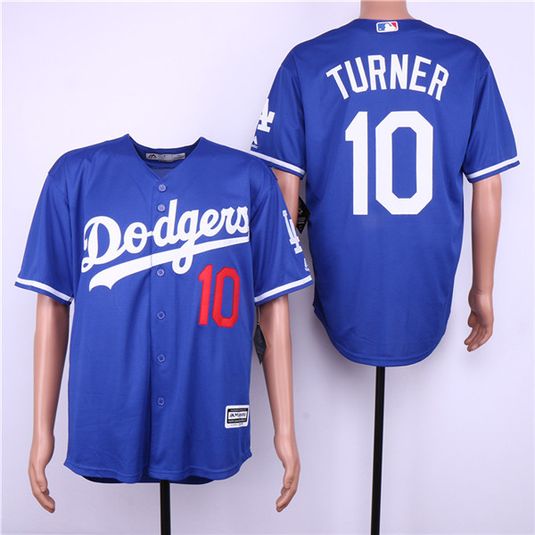 Dodgers 10 Justin Turner Blue Cool Base Jersey