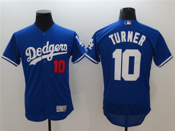 Dodgers 10 Justin Turner Blue Flexbase Jersey