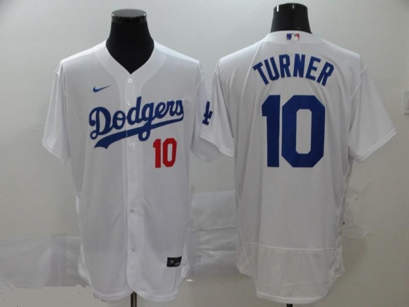 Dodgers 10 Justin Turner White 2020 Nike Flexbase Jersey