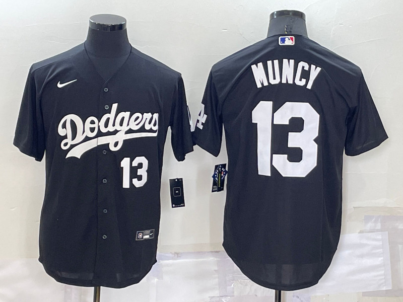 Dodgers 13 Max Muncy Black Nike Turn Back The Clock Cool Base Jerseys