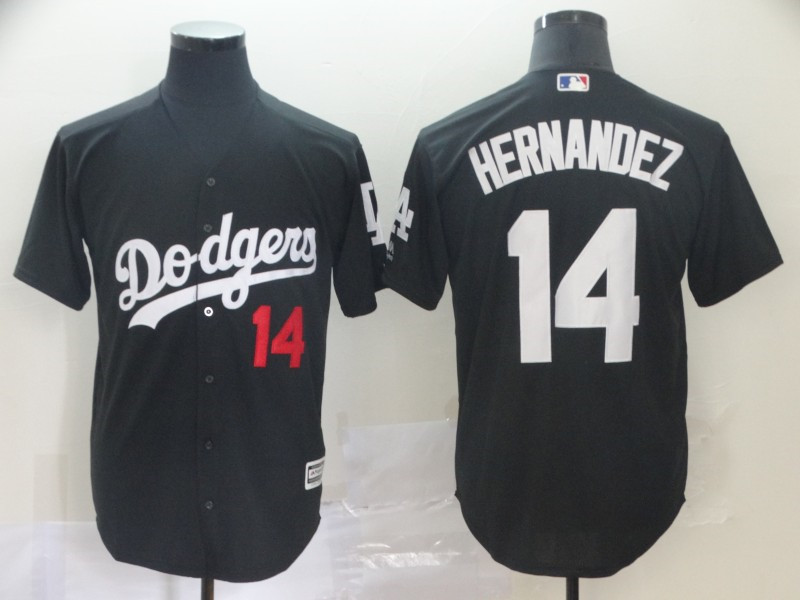 Dodgers 14 Enrique Hernandez Black Turn Back The Clock Cool Base Jersey