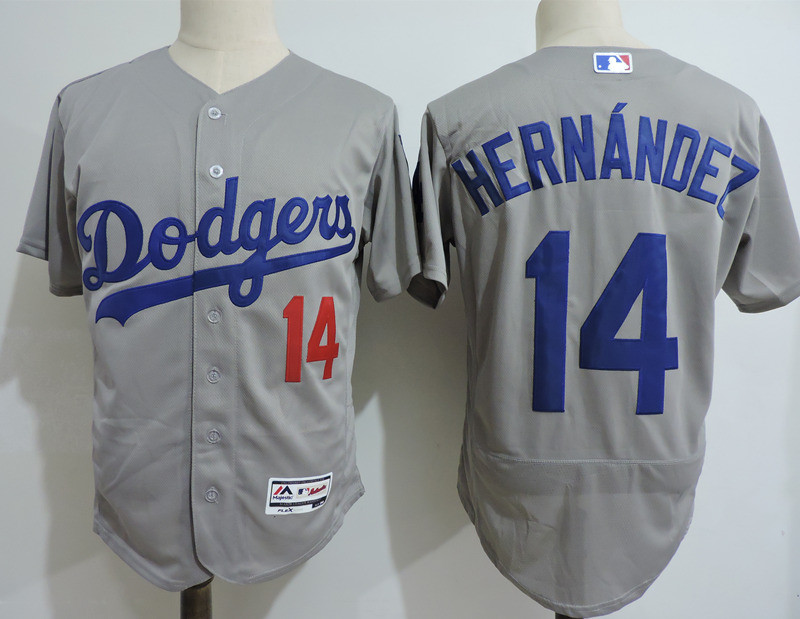 Dodgers 14 Enrique Hernandez Gray Flexbase Jersey