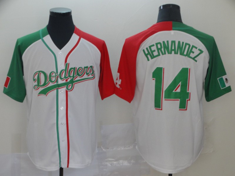 Dodgers 14 Enrique Hernandez White Mexican Heritage Culture Night Jersey Mexico