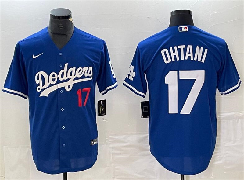 Dodgers 17 Shohei Ohtani Royal Nike Cool Base Jersey
