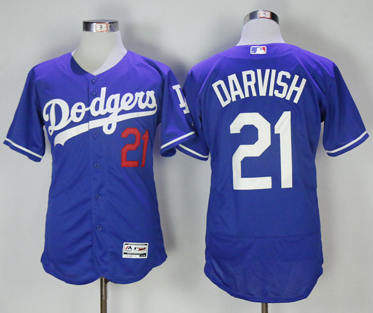 Dodgers 21 Yu Darvish Blue Flexbase Jersey