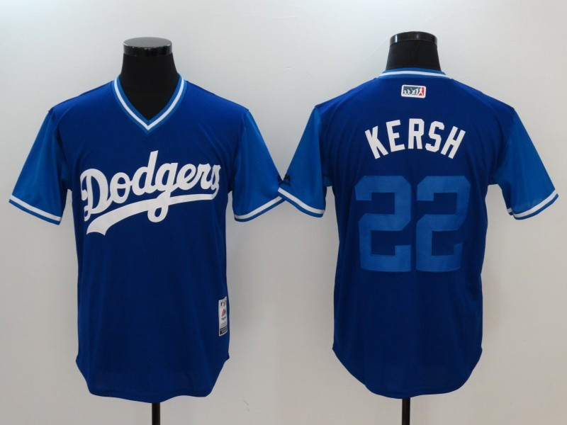 Dodgers 22 Clayton Kershaw Kersh Majestic Navy 2017 Players Weekend Jersey