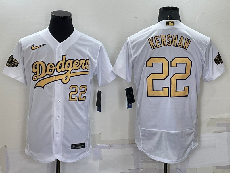 Dodgers 22 Clayton Kershaw White Nike 2022 MLB All Star Flexbase Jerseys