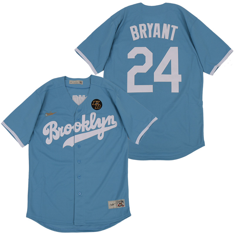 Dodgers 24 Kobe Bryant Light Blue 2020 Nike Cooperstown Collection Jersey