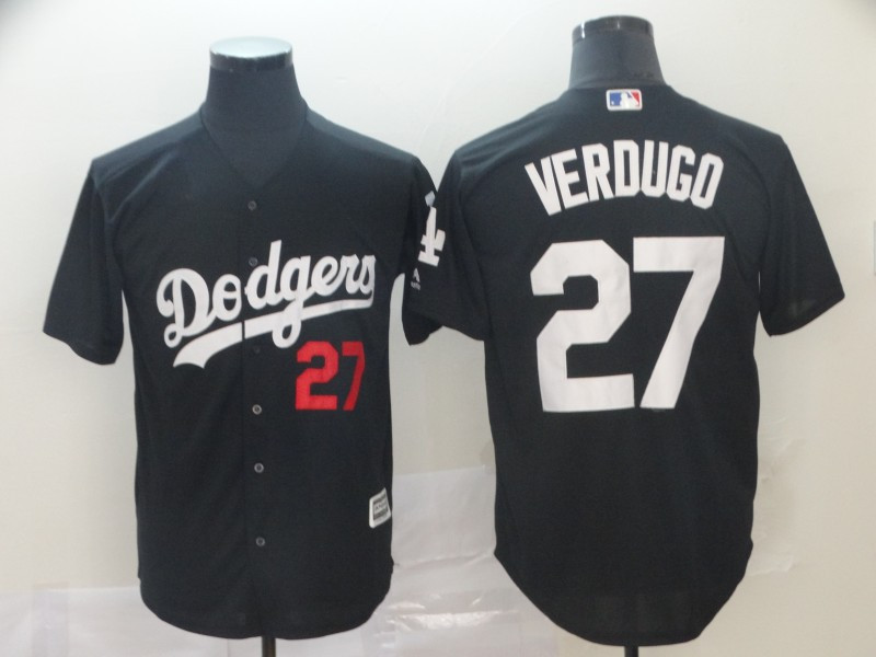 Dodgers 27 Alex Verdugo Black Turn Back The Clock Cool Base Jersey