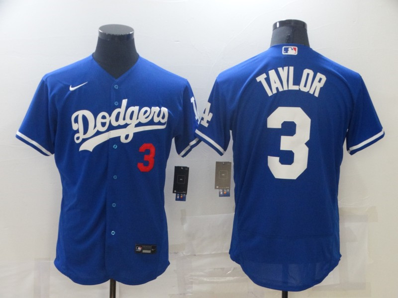 Dodgers 3 Chris Taylor Royal Nike Flexbase Jersey