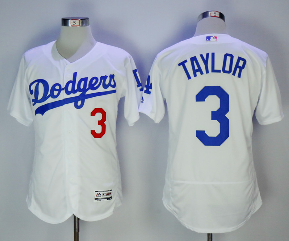 Dodgers 3 Chris Taylor White Flexbase Jersey