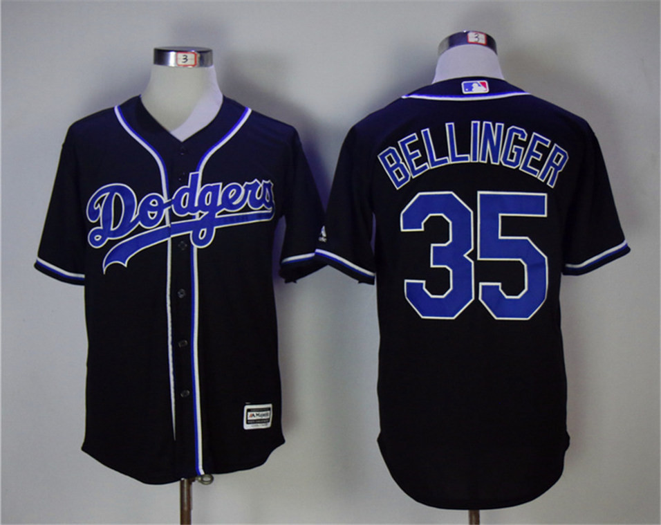 Dodgers 35 Cody Bellinger Black Cool Base Jersey