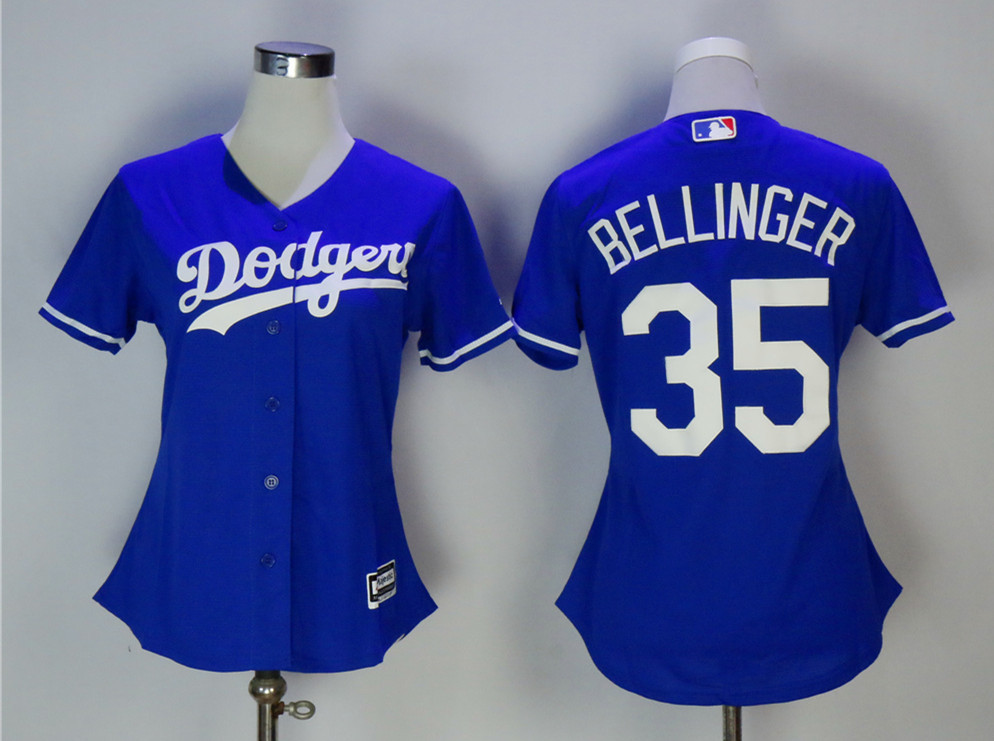 Dodgers 35 Cody Bellinger Blue Women Cool Base Jersey