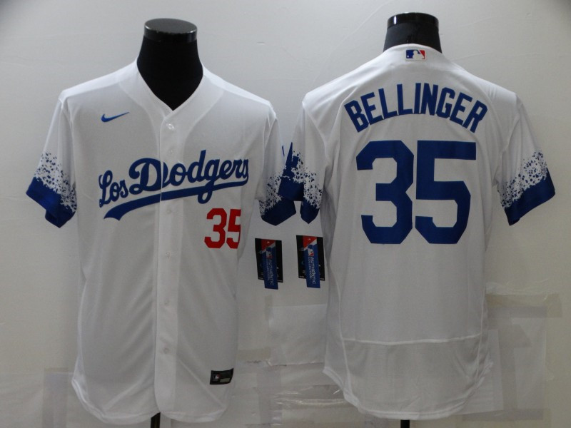 Dodgers 35 Cody Bellinger White 2021 City Connect Flexbase Jersey