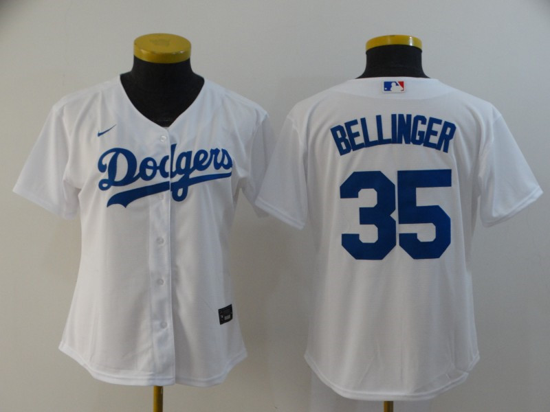 Dodgers 35 Cody Bellinger White Women 2020 Nike Cool Base Jersey