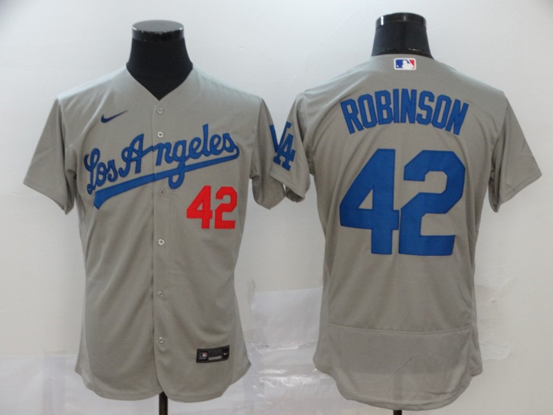 Dodgers 42 Jackie Robinson Gray 2020 Nike Flexbase Jersey