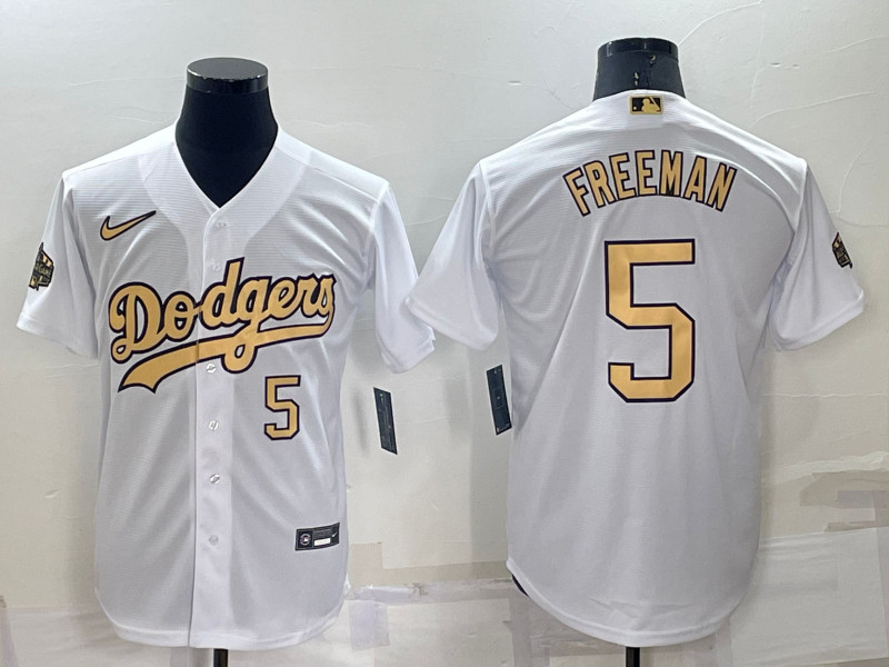 Dodgers 5 Freddie Freeman White Nike 2022 MLB All Star Cool Base Jersey