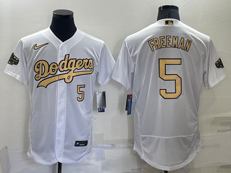 Dodgers 5 Freddie Freeman White Nike 2022 MLB All Star Flexbase Jerseys