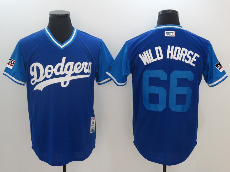 Dodgers 66 Yasiel Puig Wild Horse Royal 2018 Players' Weekend Authentic Team Jersey