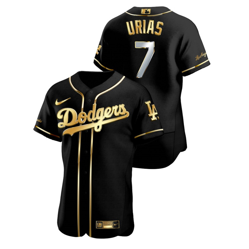 Dodgers 7 Julio Urias Black Gold 2020 Nike Flexbase Jersey