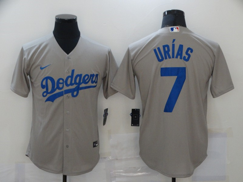 Dodgers 7 Julio Urias Gray 2020 Nike Cool Base Jersey